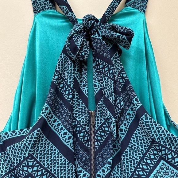 Blue Maxi Dress Euro Summer Vacation Size Medium Boho - Picture 5 of 13